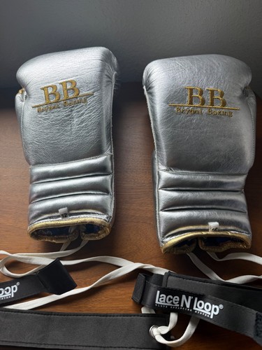 Bryant Boxing Imperial Fight Gloves: Silver and Gold Detailing