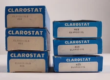 6 Clarostat Clarodials Dials 462 for Potentiometers - FREE SHIP