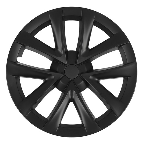 ˘Matte Black 4PCS 18in Wheel Hubcap For Model S Plaid Style For - Picture 6 of 12