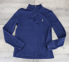 Polo Ralph Lauren Boys Large 14-16 Quarter Zip Pullover Navy Pony Sweater