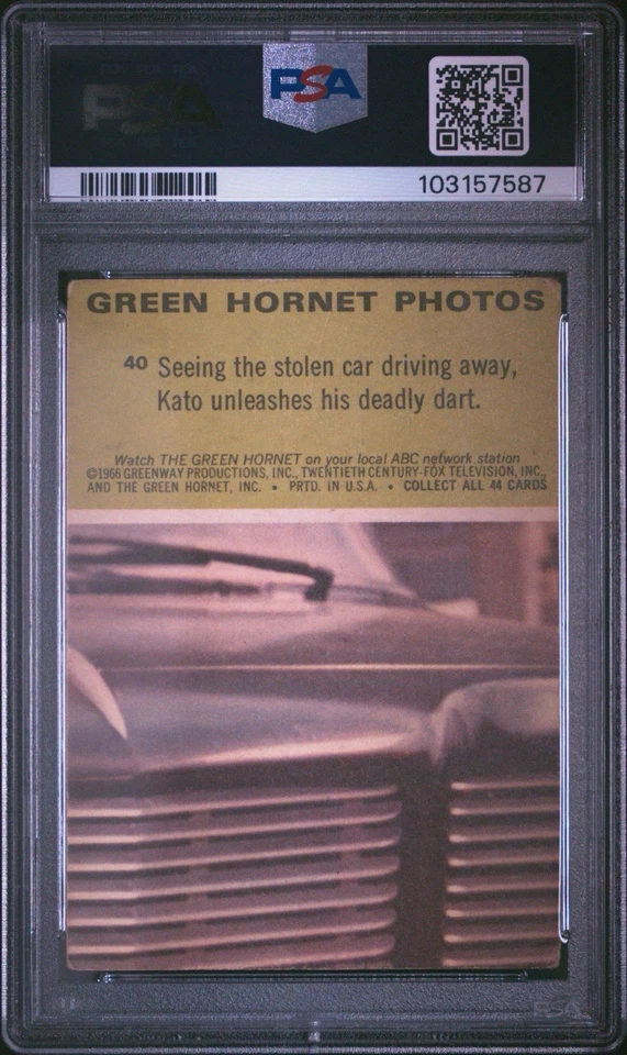 1966 Green Hornet #40 PSA Graded Kato Bruce Lee - Image 2 of 2
