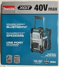 New Makita GRM02Z 40V Max Cordless Bluetooth Jobsite Radio NIB Bare Tool