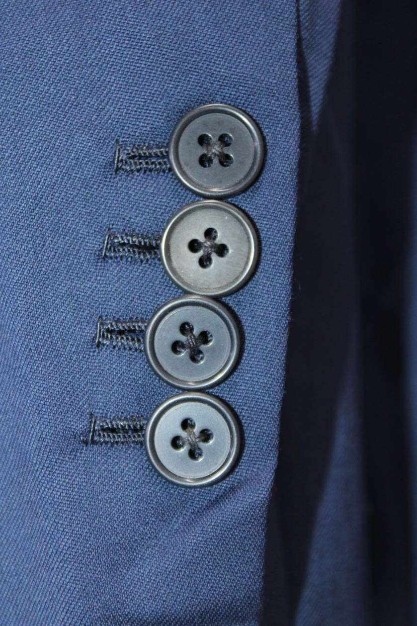 Hickey Freeman Mens Wool Solid Single Breasted Bl… - image 6