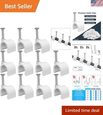 Cable Clips 10mm Nail in Cable Holder Clip 100 Pcs Wire Clips Speaker Tacks f...