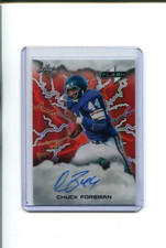 2025 Leaf Eclectic Football Flash Orange Prismatic Chuck Foreman Auto 1/1