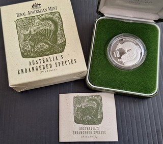 1995 Australia Numbat 40 grams Silver ( 92.5% ) Proof $10 Piedfort coin