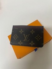 LOUIS VUITTON Porte Cartes Double Card Holder Monogram Eclipse Brown Pre-owned