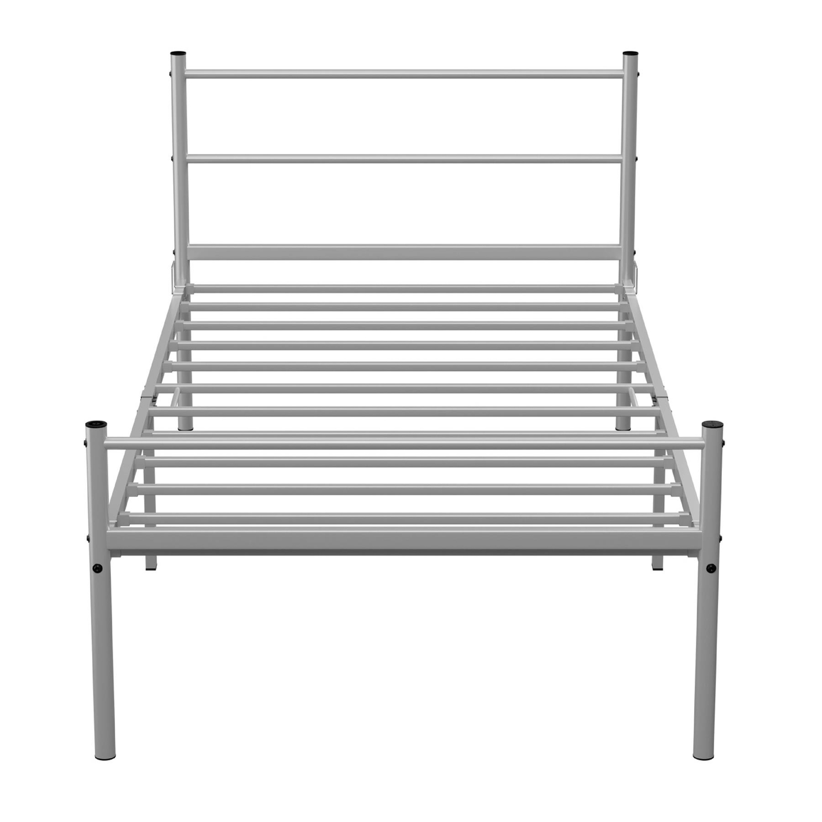Extra Strong Single Metal Bed Frame Kid Adult Bedroom Silver Easy