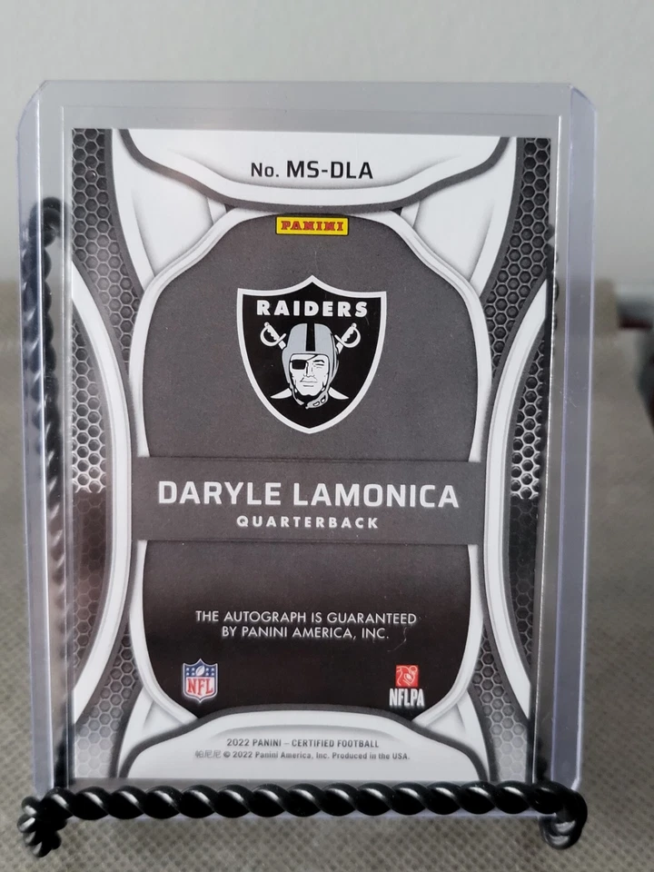 2022 Panini Certified Football Daryle Lamonica Pink Mirror Signatures 48/50 SSP. - Image 2 of 3