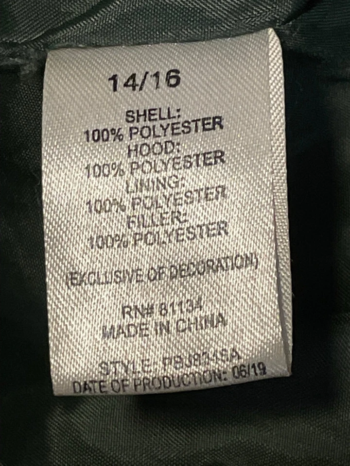 Camo green hoodie jacket youth boys 14 / 16 full zip PBJ83456A - Image 4 of 4