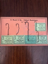 Vintage Mustad & Son  Sneck Hooks Ringed Blue