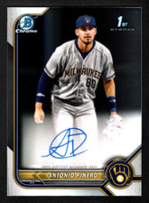 Antonio Pinero 2022 Bowman Chrome 1st Year Prospect Autograph Auto Brewers #2