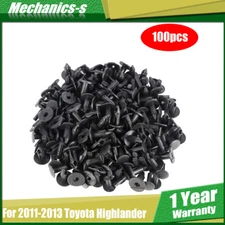Fastener Fender Bumper Push Pin Clips Set of 100 Plastic Rivets 8mm Hole