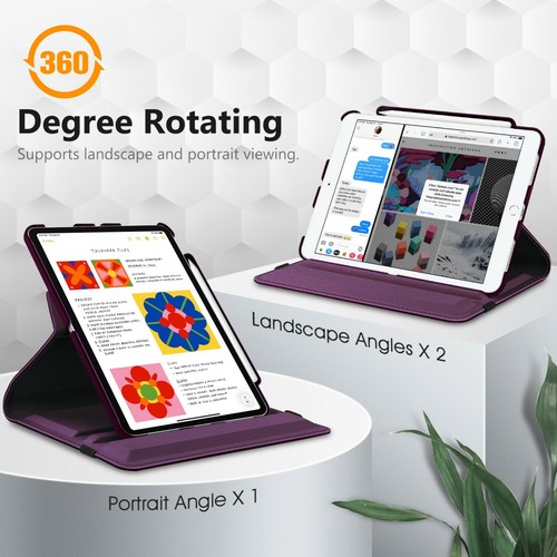 360° Rotating Case for iPad Air 11-inch M2 (2024) / iPad Air 5th Gen Stand Cover - Picture 3 of 38
