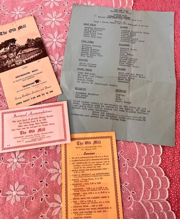The old cheap mill restaurant menu