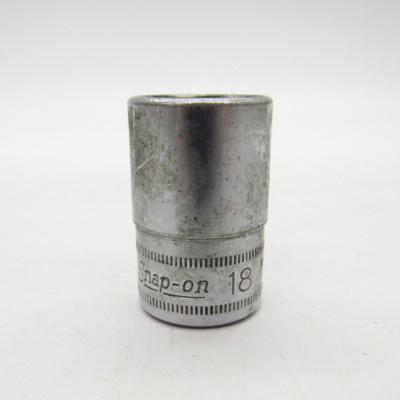 Snap-On Tools 18mm Metric Shallow Socket 1/2'' Drive 6 Point TWM18
