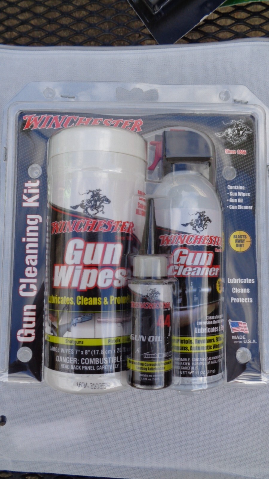 Winchester Gun Cleaning Kit w/Large Gun Wipes, 11 oz Gun Cleaner, 1.8