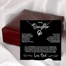 To My Daughter Necklace, Gift for Daughter from Dad, Daughter Father Necklace