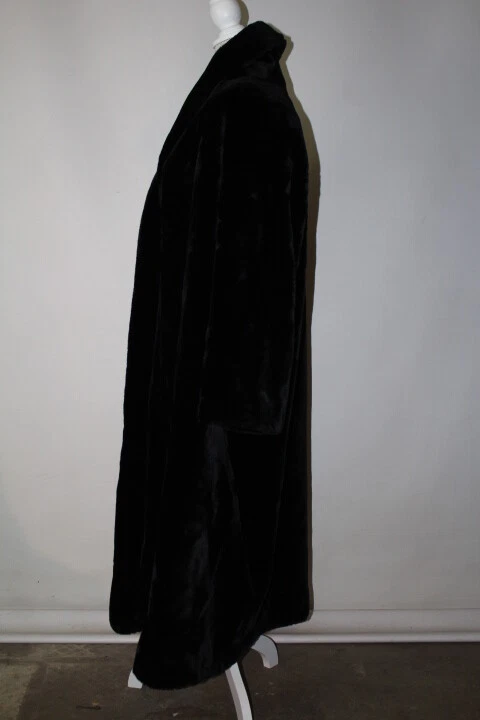 Casaco feminino ANNE KLEIN COAT BergDorf-New York preto pele sintética 22/24 (146) - Imagem 2 de 4