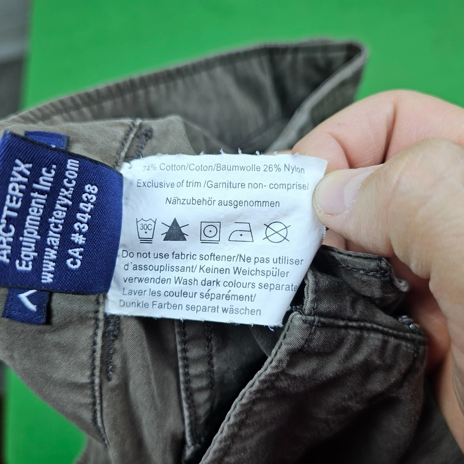 arcteryx long cargo outdoor hiking embroidered shorts