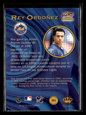 1998 Pacific Invincible Rey Ordonez Interleague Players #8N Mets