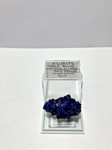 Beautiful deep blue Azurite crystal cluster 90cts. Bou Becker Morocco