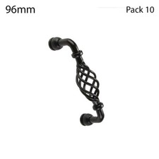 Kitchen Cabinet Handle Vintage Black Bird Cage Cupboard Door Drawer Pull Handles