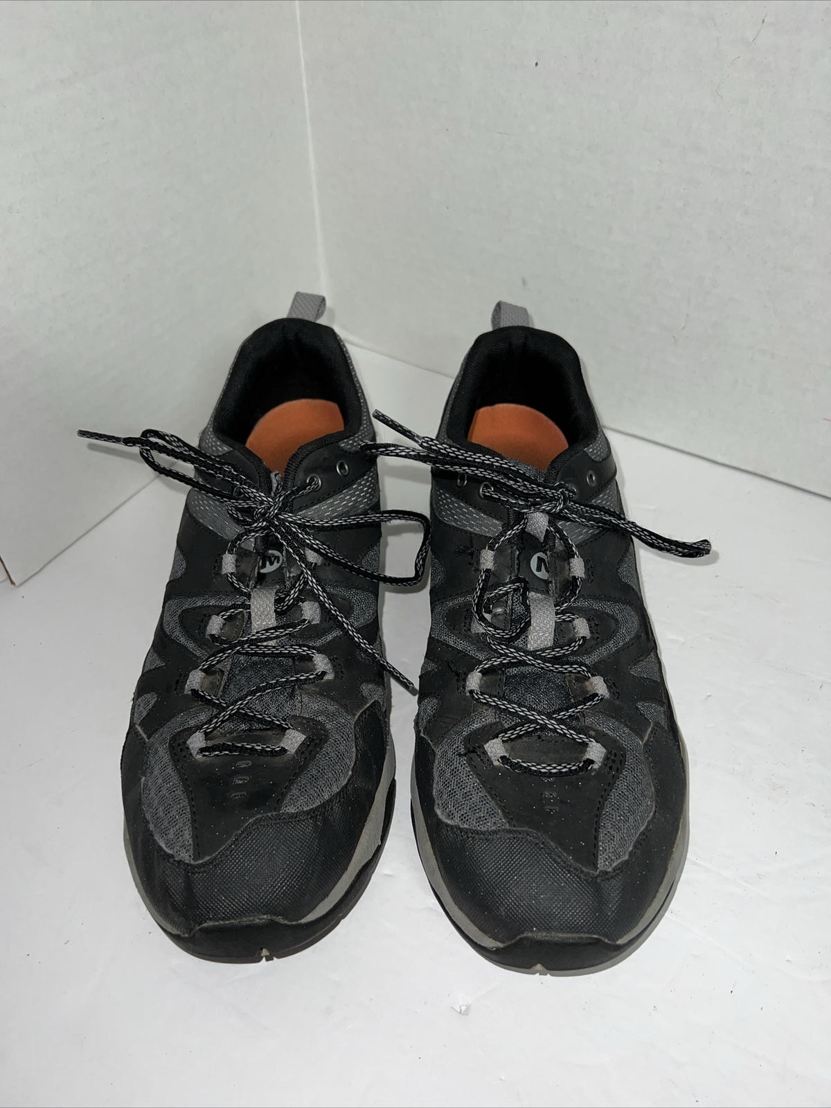 Scarpe in pizzo Merrell da uomo casual walking NERO SELVAGGIO COLOMBA TAGLIA 11