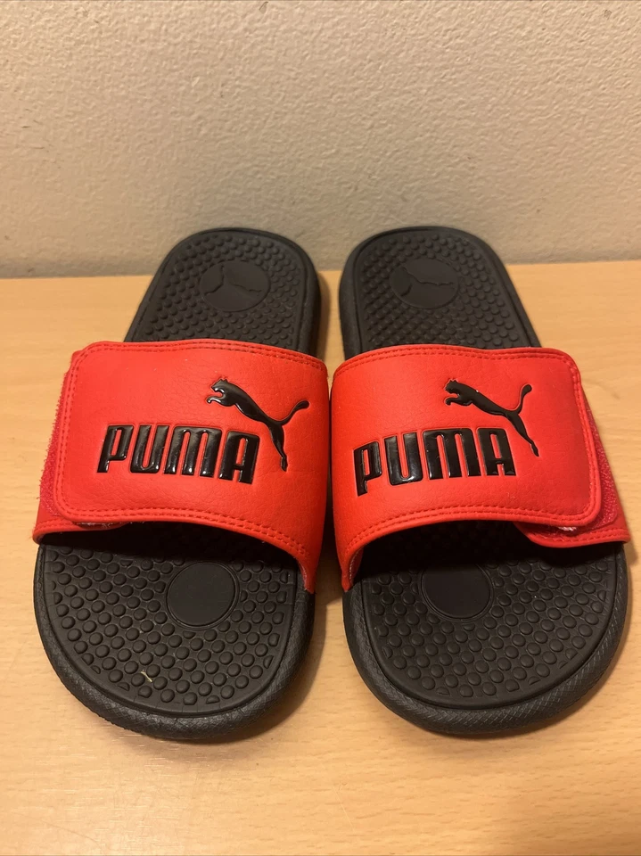 PUMA Unisex-Child Cool Cat Hook and Loop Black Slide Sandal Size 2C - Image 2 of 4