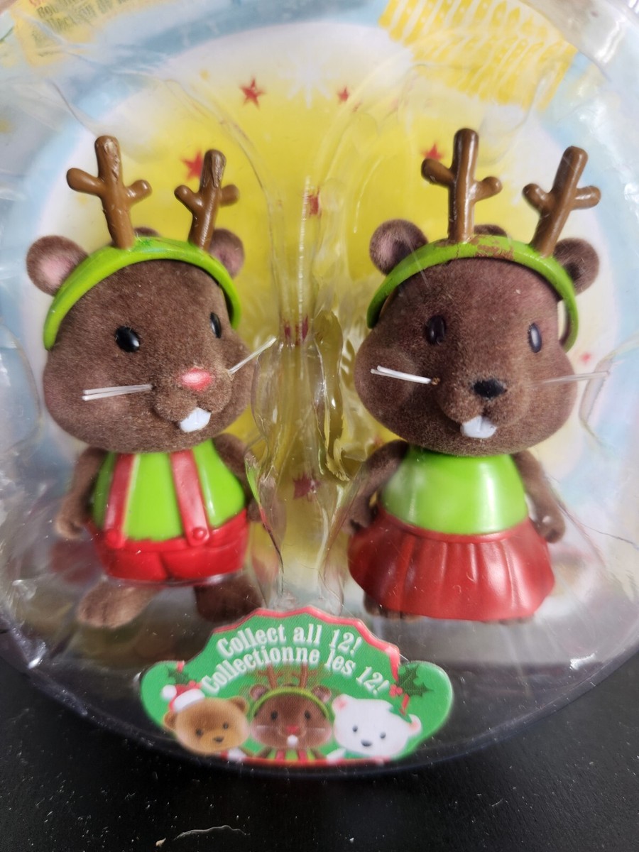 New Lil Woodzeez Christmas Bobbleheads Bobbleez Beavers Biscuit