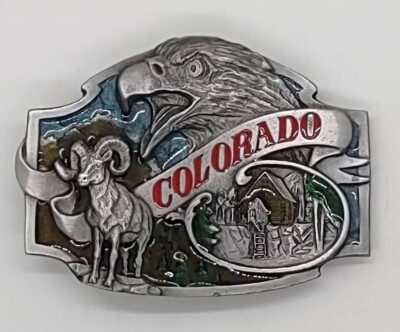 Vintage State of Colorado Belt Buckle