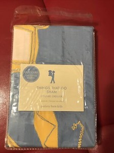 Pottery Barn Kids "Things that go sham"  Standard Cotton Sham NIP