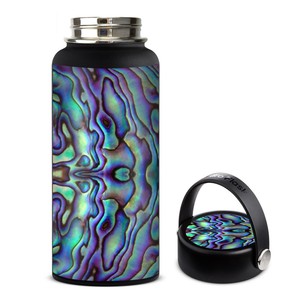 green and blue hydro flask