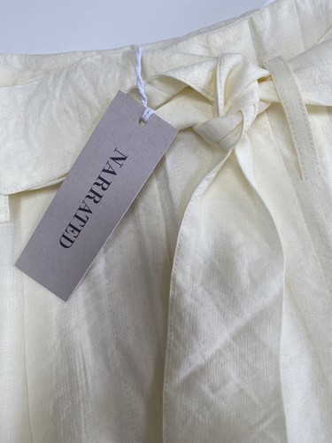 Urban Outfitters Narrated Tie Waist Shorts. White/Cream. XS. RRP £30 - Picture 4 of 6