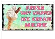 Cafe Sign Vintage Style Cafe Sign Shop Ice Cream Shop Ice Cream Cornet