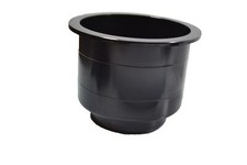 Universal Replacement Black Plastic Cup Holder, 4" Diameter