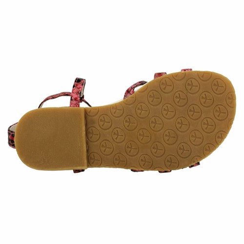 SALE GIRLS CUTIE SNAKE PRINT OPEN TOE RIPTAPE SUMMER GLADIATOR SANDALS H0R069 - Picture 28 of 37