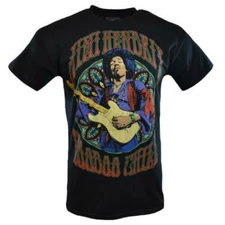 Men's Tee T-Shirt Music-JIMI HENDRIX Voodoo Child - Black Graphic Design NEW