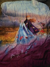 Disney Frozen Girl's Twin Comforter Elsa  Anna Approx 82" x 62" Double Sided
