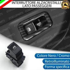 PULSANTE ALZACRISTALLI VETRI NERO / CROMO PER VOLKSWAGEN VW GOLF 7 VII