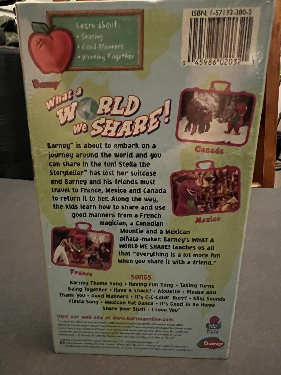 Barney - What a World We Share (VHS, 1999) Classic Collection