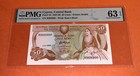 PMG Cyprus, Central Bank 50 Cents Banknote 1987-89 p52 UNC EPQ — photo 1