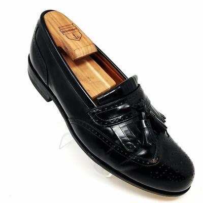 Bostonian Evanston Black Leather Brogue Wingtip Kiltie 