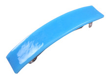 Stained GLASS Hair BARRETTE 3.5" 90mm Turquoise Light BLUE Sky Basic Slide Clip