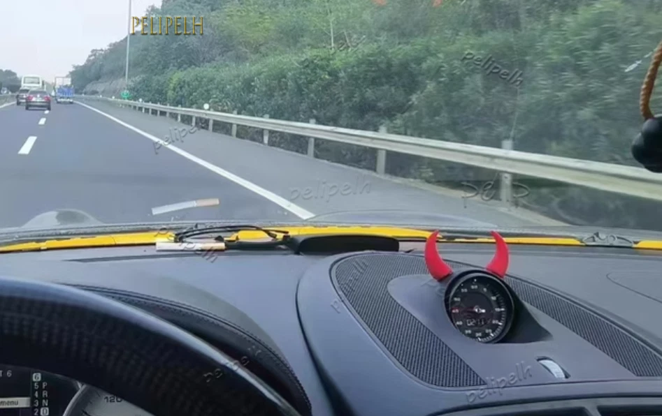 Cubierta de medidor de tablero de instrumentos con reloj negro para Porsche Cayenne 2006-2010 Foto 2 de 4