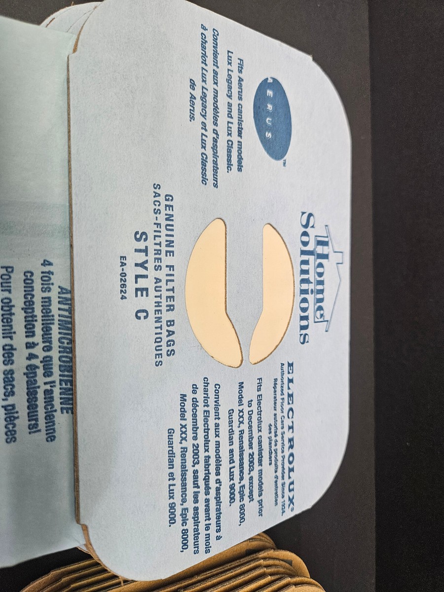48 Aerus Electrolux Canster Style C Vacuum Cleaner Bags, 4 PLY Epc