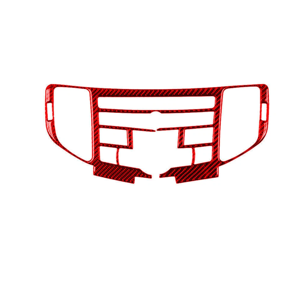 Cubierta de consola central de fibra de carbono roja 12 piezas para Acura TSX tipo B 2009-2014 Foto 3 de 4