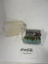 COCA COLA SPRING BILLBOARD LIGHT-UP MUSICAL BANK 1990’s Vintage Enesco Brand New
