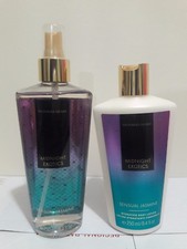 2PC VICTORIA'S SECRET SENSUAL JASMINE MIDNIGHT EXOTICS BODY MIST  BODY LOTION