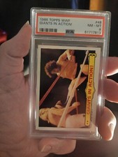 1985 Topps WWF #48 Andre the Giant Big John Studd  GIANTS  Wrestling PSA 8 HOF